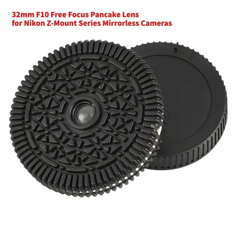 32mm F10 Free Focus Pancake Lens for Mirrorless Cameras-FX-Mount Black