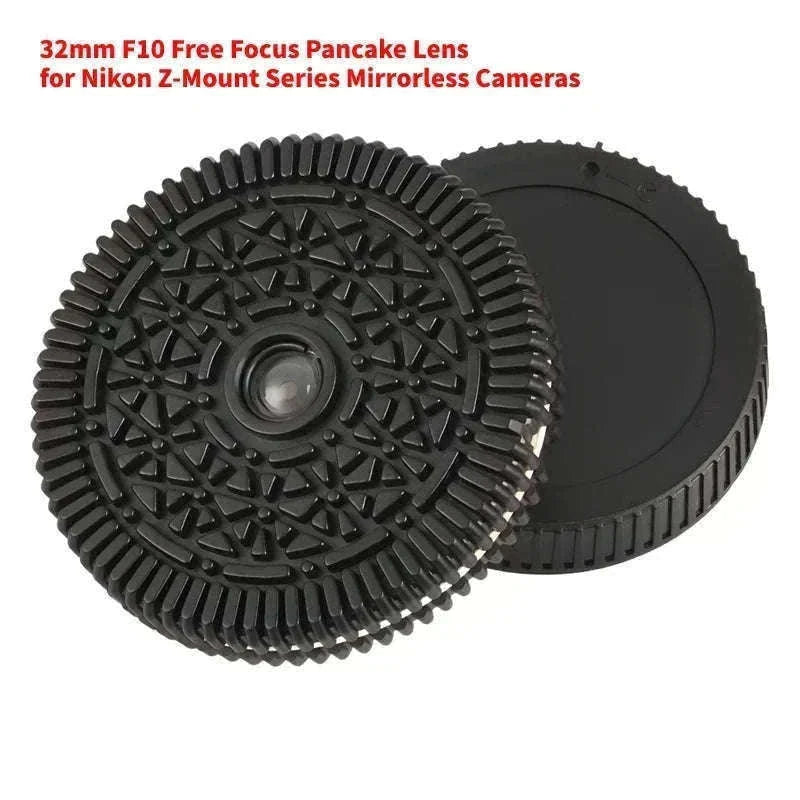 32mm F10 Free Focus Pancake Lens for Mirrorless Cameras-FX-Mount Black