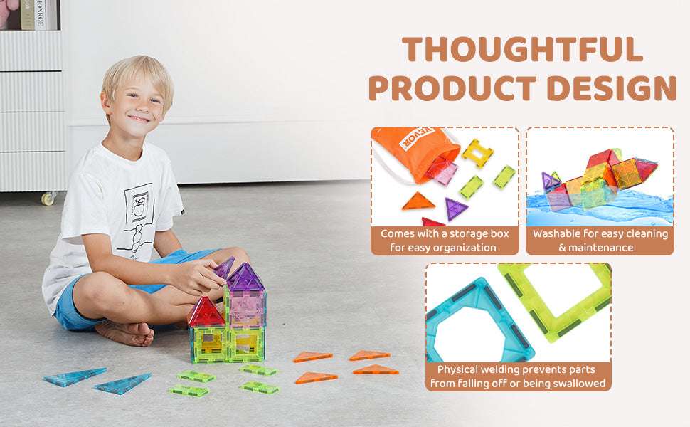 32PCS Magnetic Tiles Building Set for Creative STEM Play-32PCS / United States