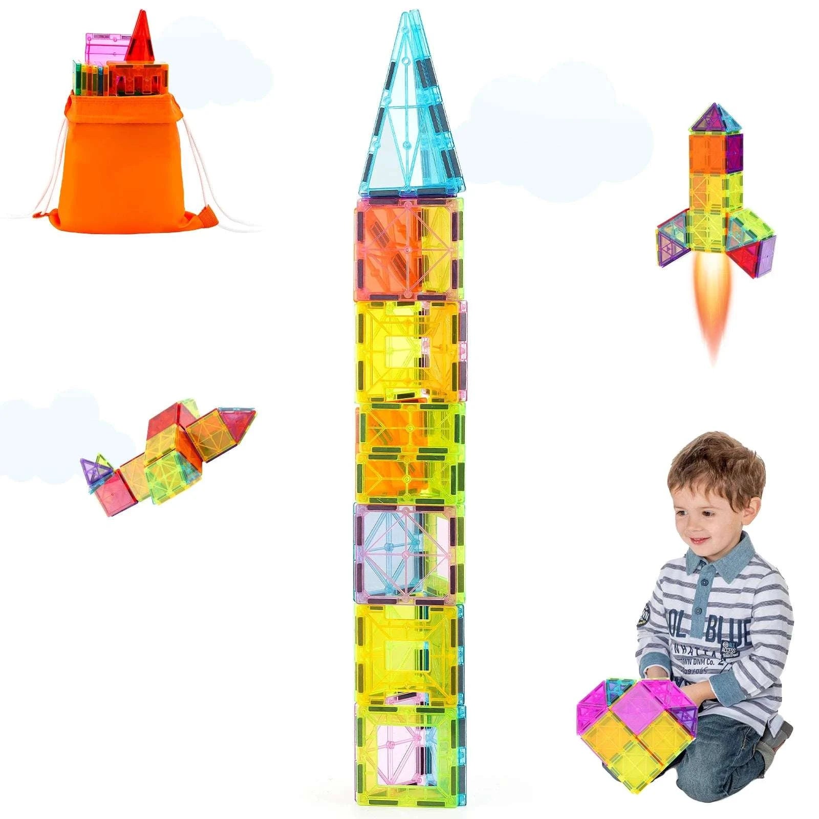 32PCS Magnetic Tiles Building Set for Creative STEM Play-32PCS / United States