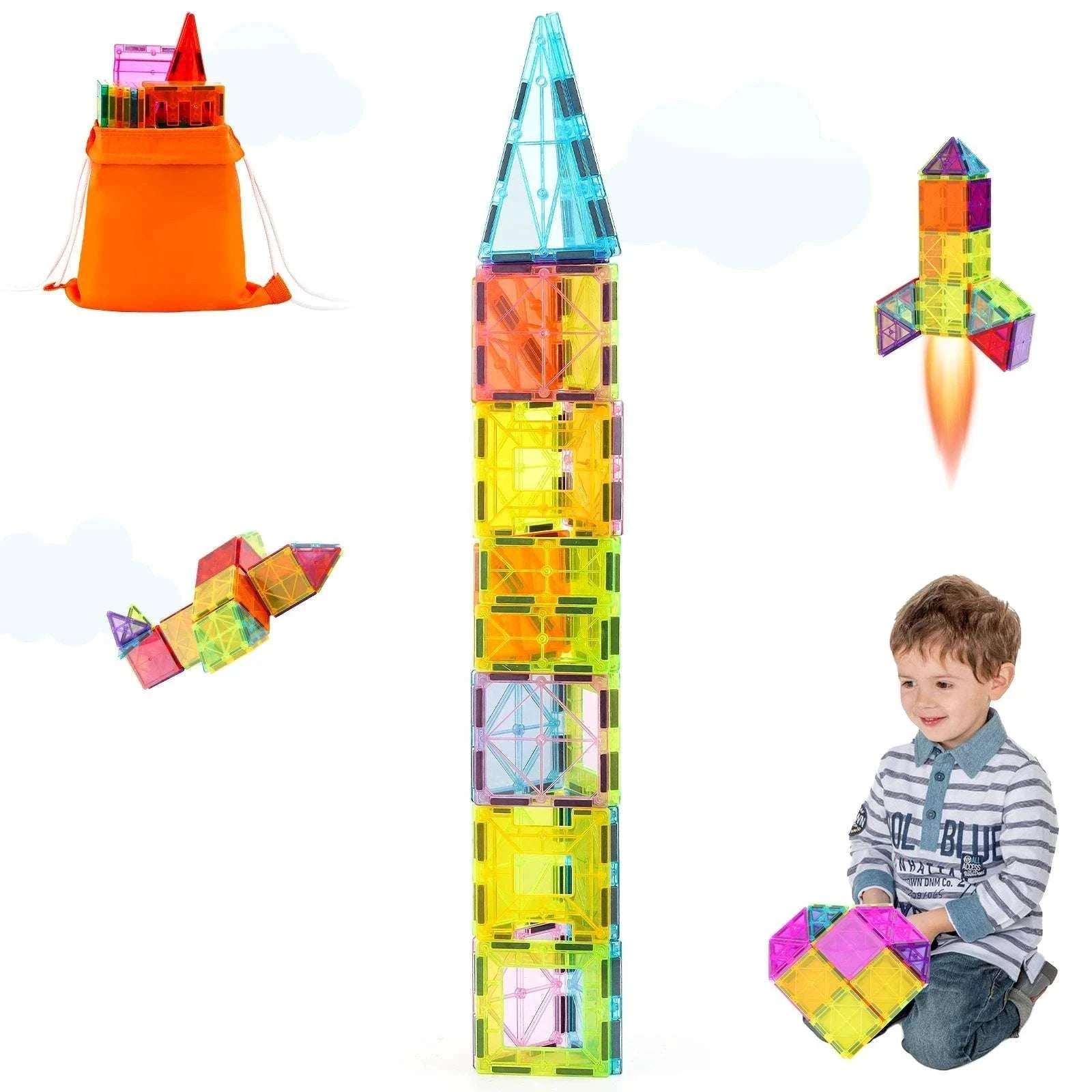 32PCS Magnetic Tiles Building Set for Creative STEM Play-32PCS / United States