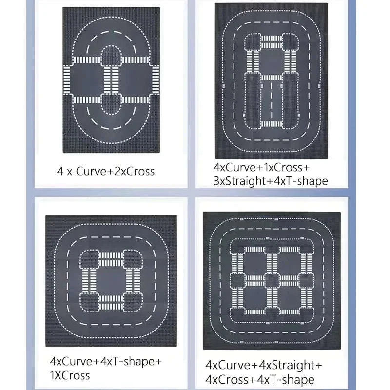 32x32 Building Block Baseplate for Creative City & Road Builds-GREENA
