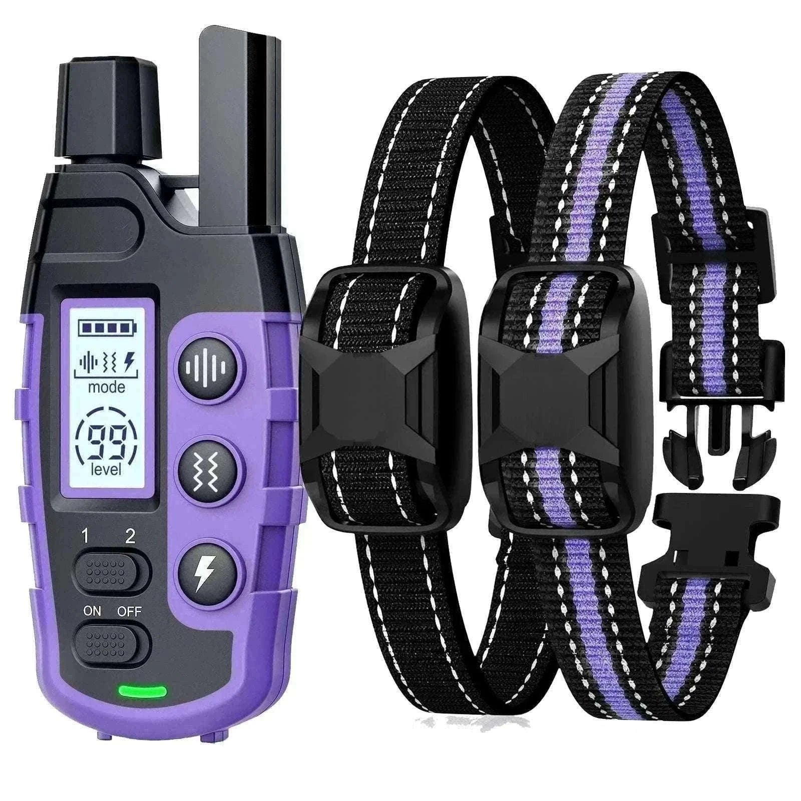 3300ft Remote Dog Training Collar Waterproof with Vibration, Beep & Shock-For 2 Dogs