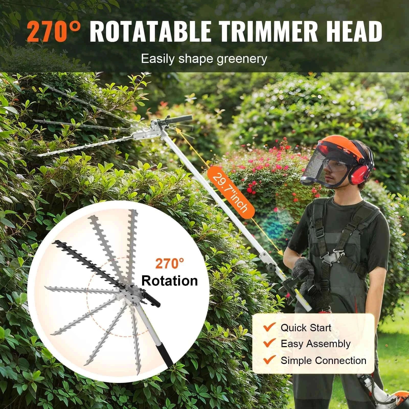 33cc 6-in-1 Gas Trimming Tool-High 33cc 33.5lbs / Germany