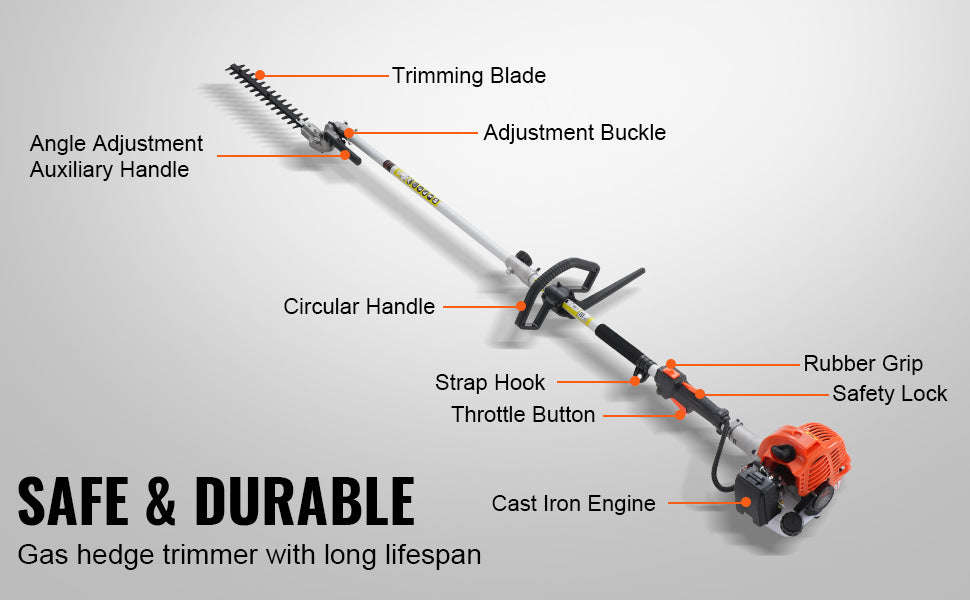 33cc 6-in-1 Gas Trimming Tool-High 33cc 33.5lbs / Germany