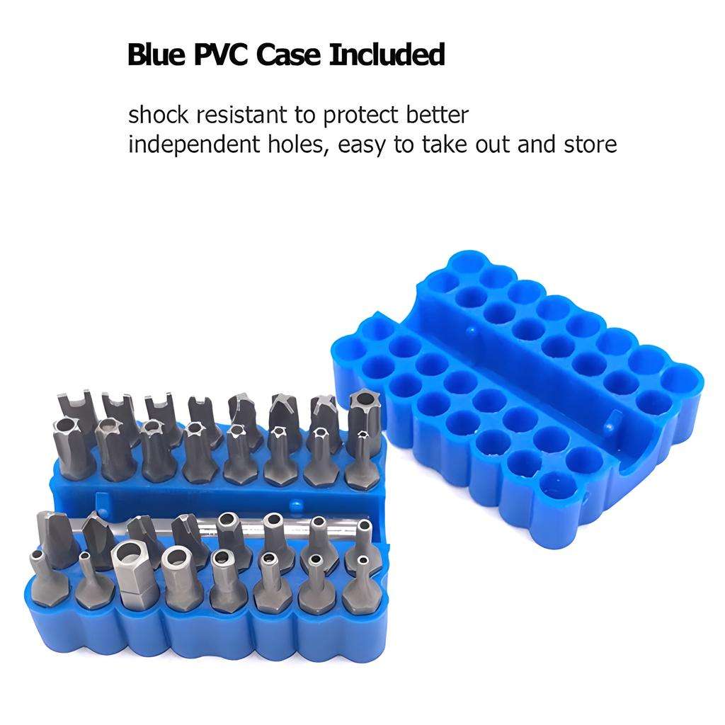 33pcs Security Screwdriver Bit Set with Magnetic Holder and Case-red / United States