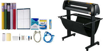 34 Inch Vinyl Cutter Plotter with Paper Basket and LCD Display-United States