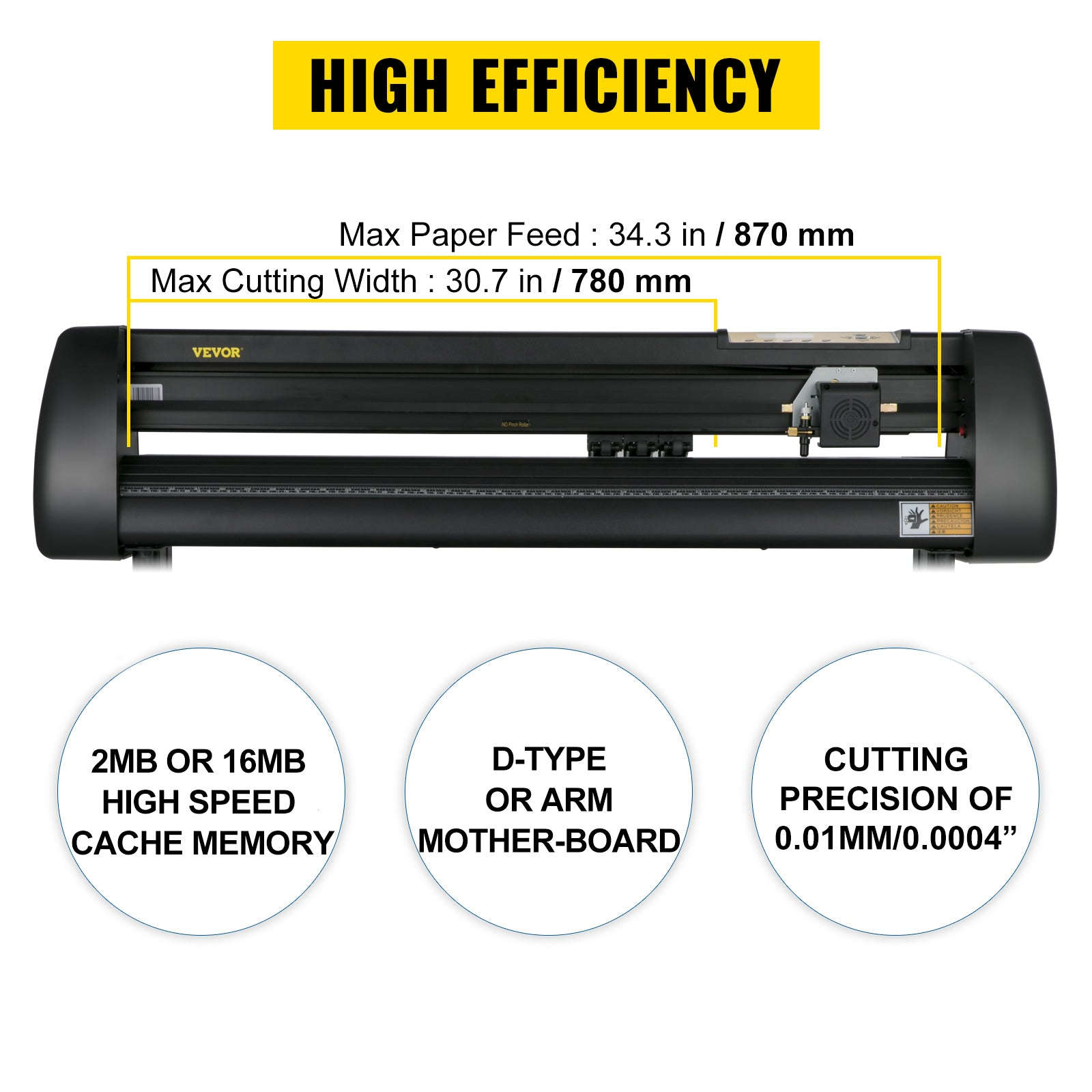 34 Inch Vinyl Cutter Plotter with Paper Basket and LCD Display-United States