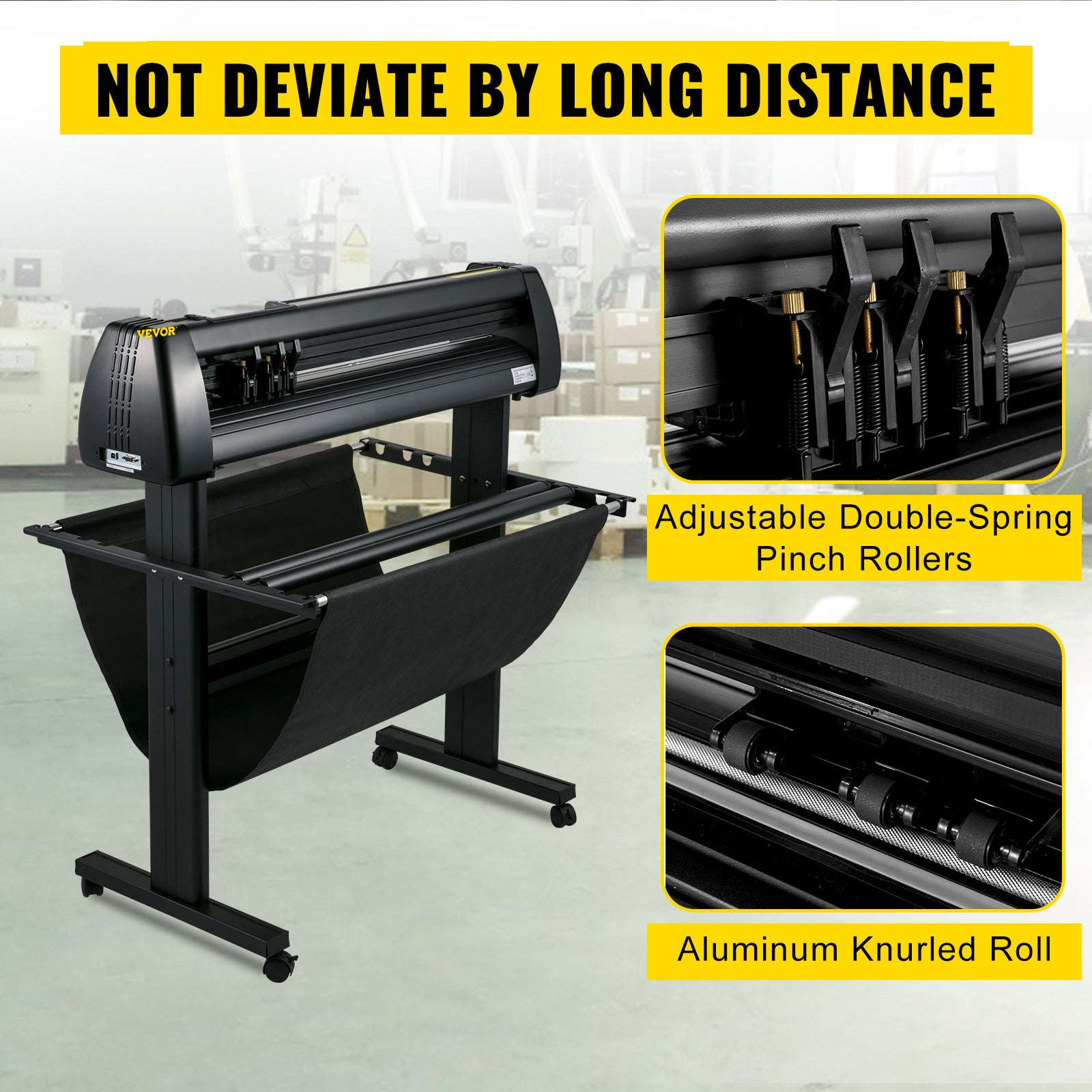 34 Inch Vinyl Cutter Plotter with Paper Basket and LCD Display-United States