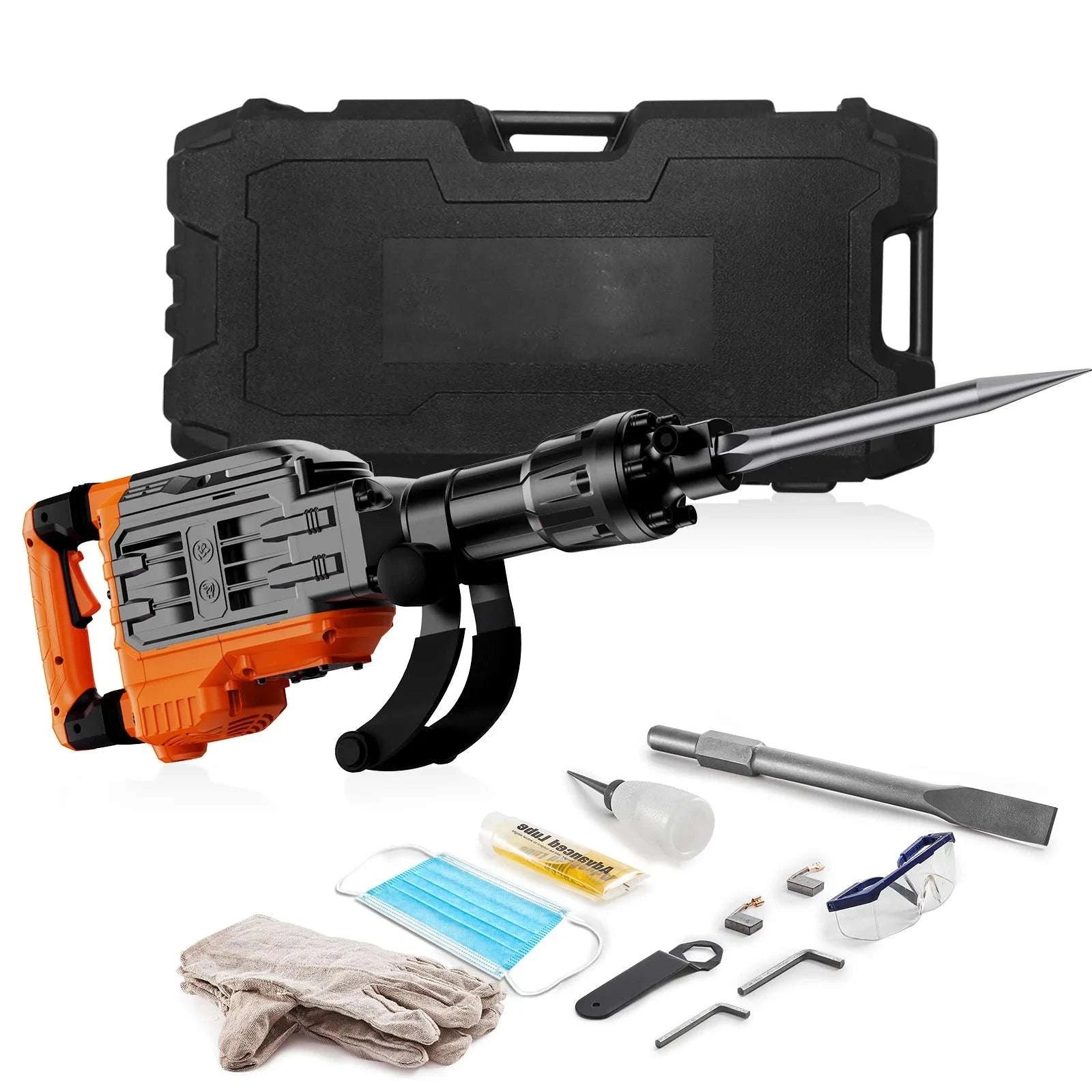 3500W Electric Jack Hammer 60J Concrete Breaker with Chisels-3500W / United States