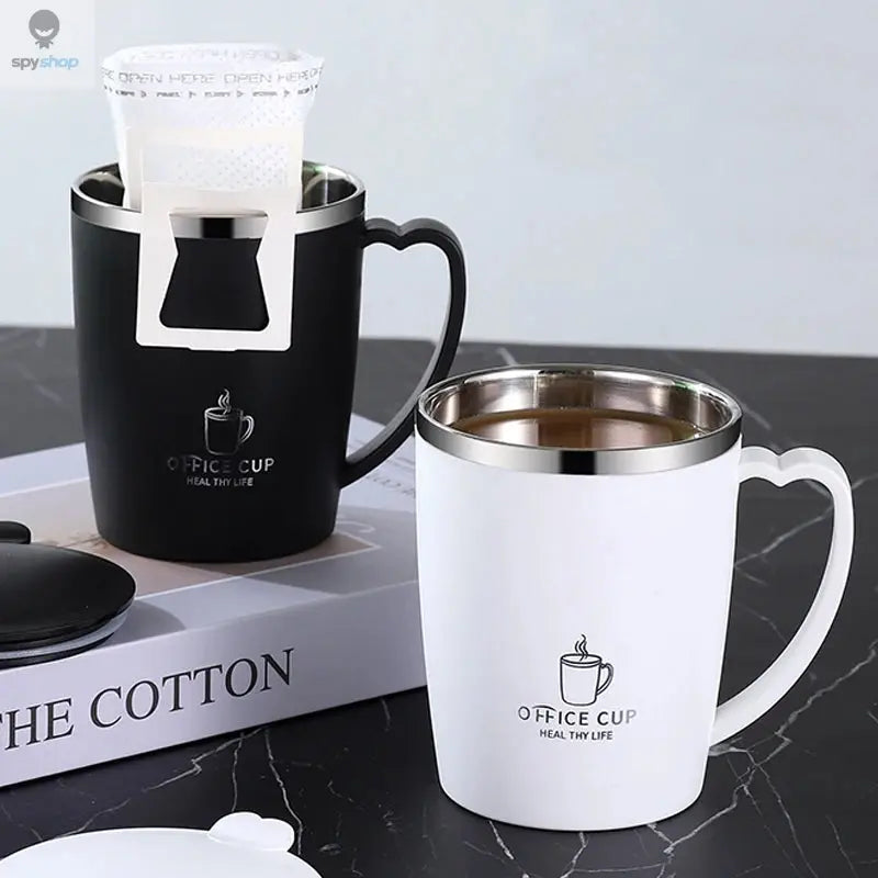 350ml Thermos Mug 304 Stainless Steel Coffee Cup With Handle Leak-Proof Vacuum Flask Insulated Cup Portable Thermal Water Bottle Spy-shop.com