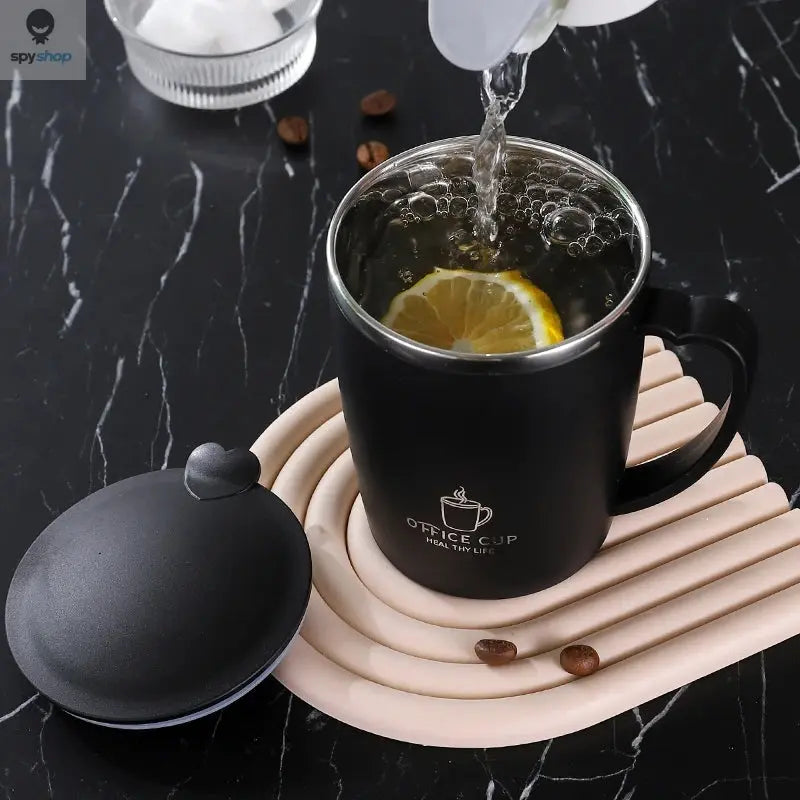 350ml Thermos Mug 304 Stainless Steel Coffee Cup With Handle Leak-Proof Vacuum Flask Insulated Cup Portable Thermal Water Bottle Spy-shop.com