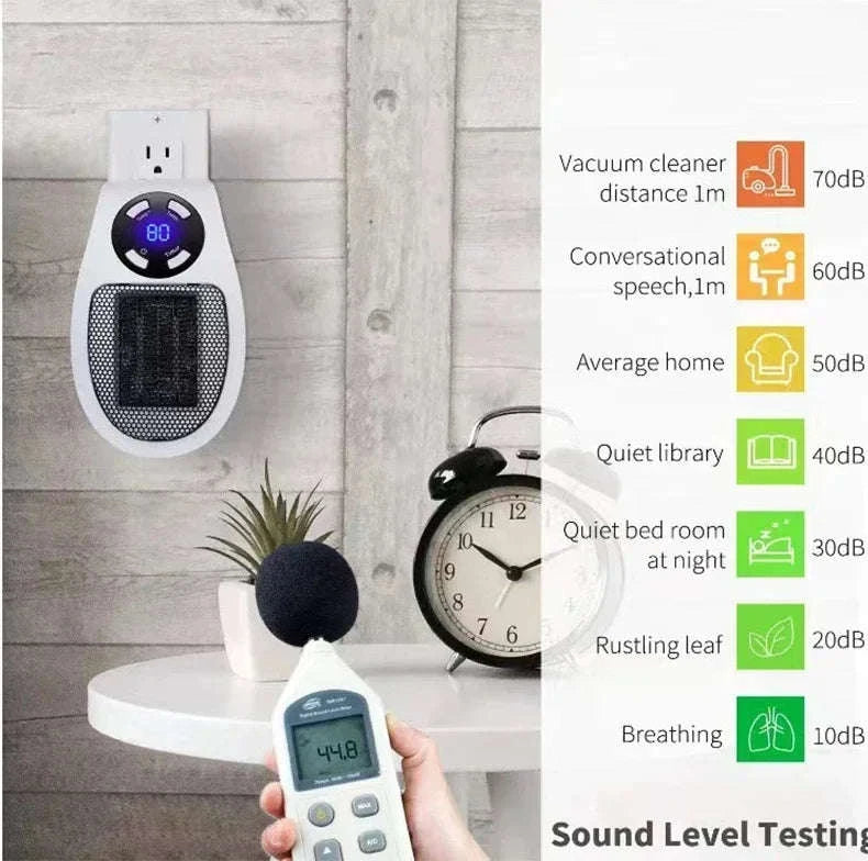 350W Portable Electric Heater with Remote Control-WHITE / EU / China Mainland