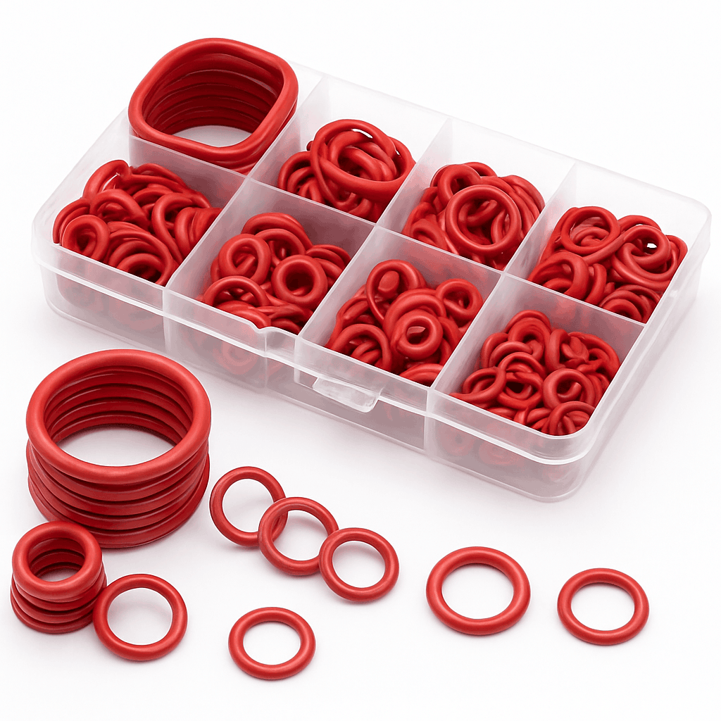 351pcs Silicone O-Ring Set, 10 Sizes, Oil and Heat Resistant-Default Title
