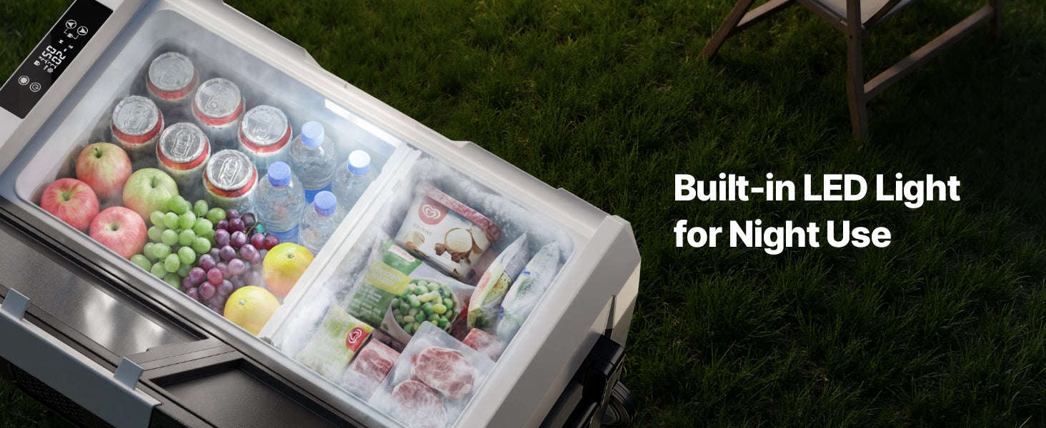 35L Car Refrigerator Compressor Electric Cooler with App Control, Wheels & Dual Zone-35L with wheels / france