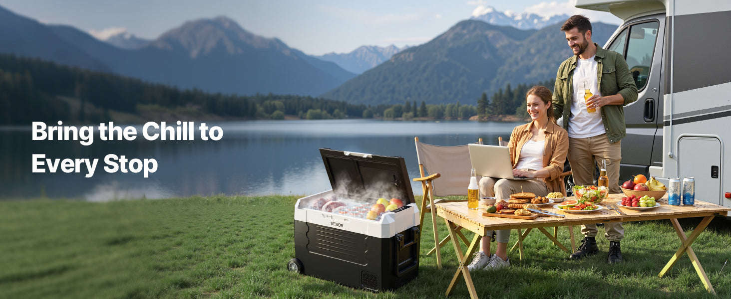 35L Car Refrigerator Compressor Electric Cooler with App Control, Wheels & Dual Zone-35L with wheels / france