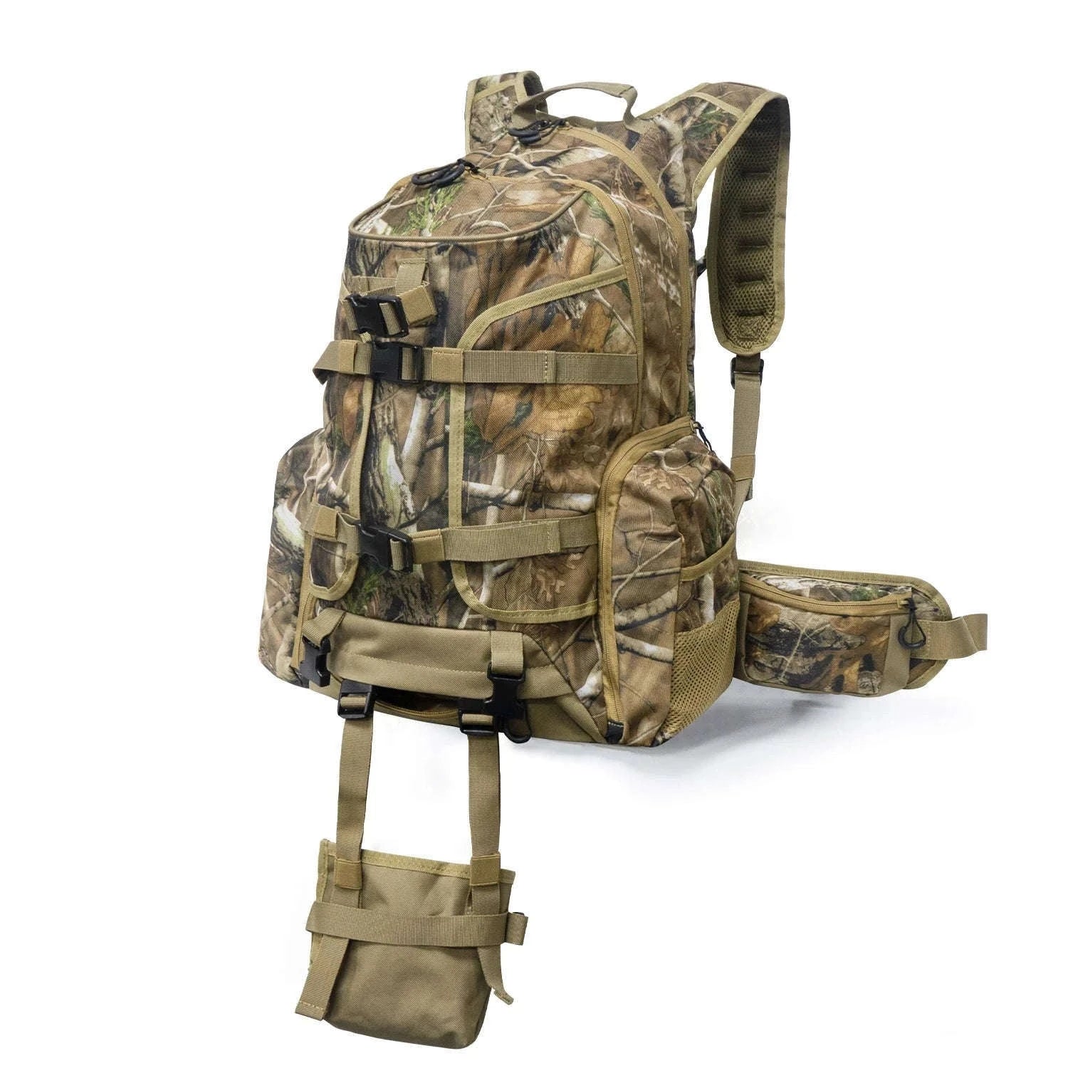 35L Hunting Backpack for Rifle, Bow and Gear Storage-Green