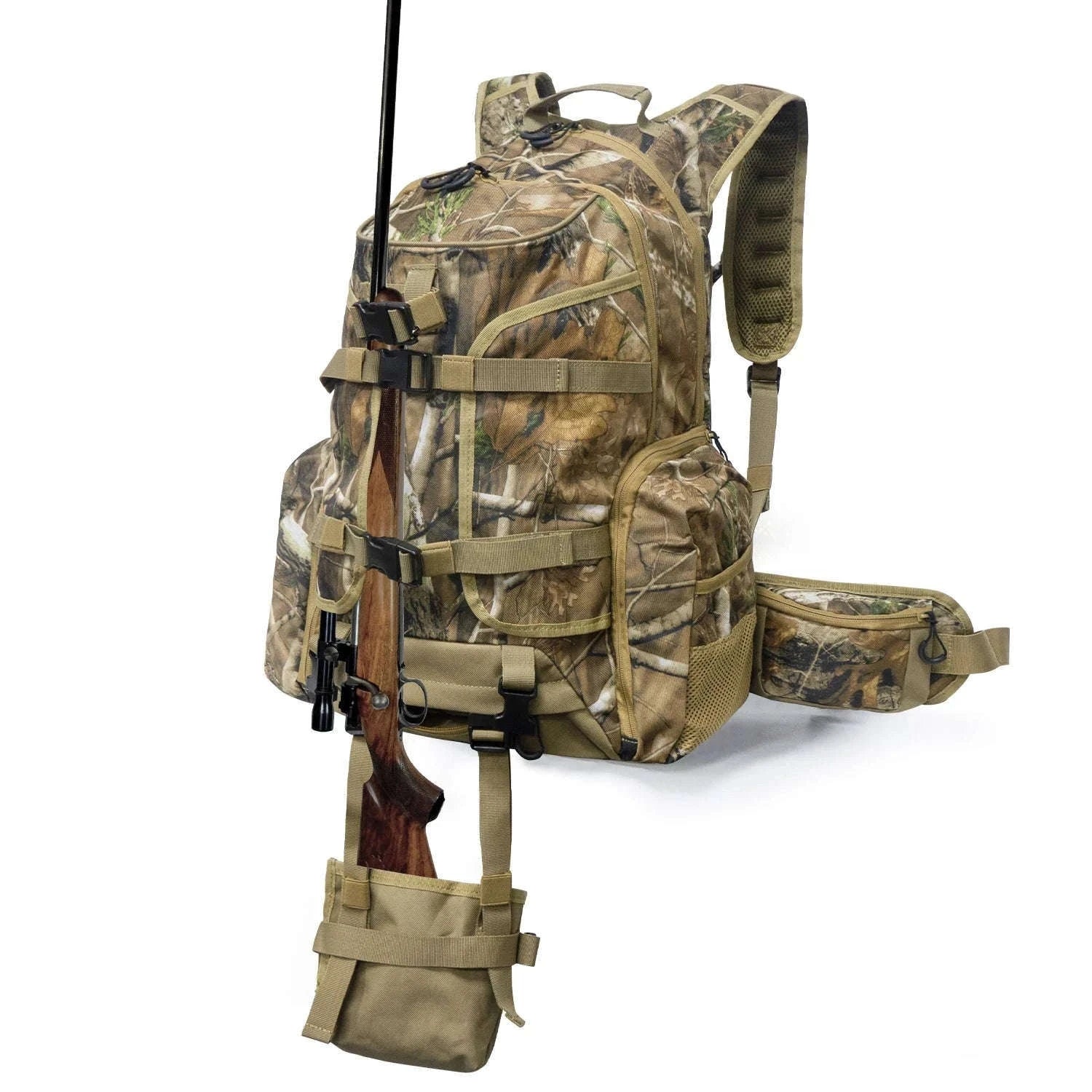 35L Hunting Backpack for Rifle, Bow and Gear Storage-Green