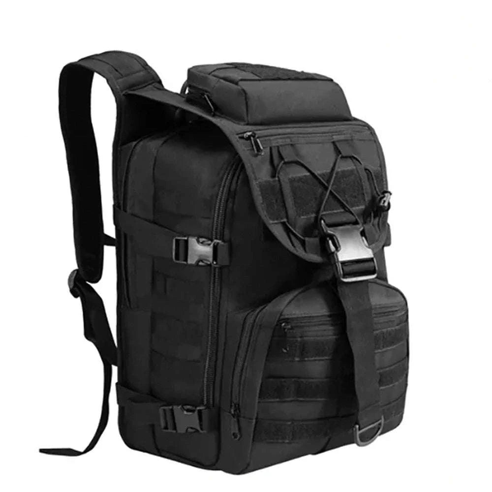 35L Large Capacity Tactical Backpack for Camping and Hiking-Black / United Kingdom