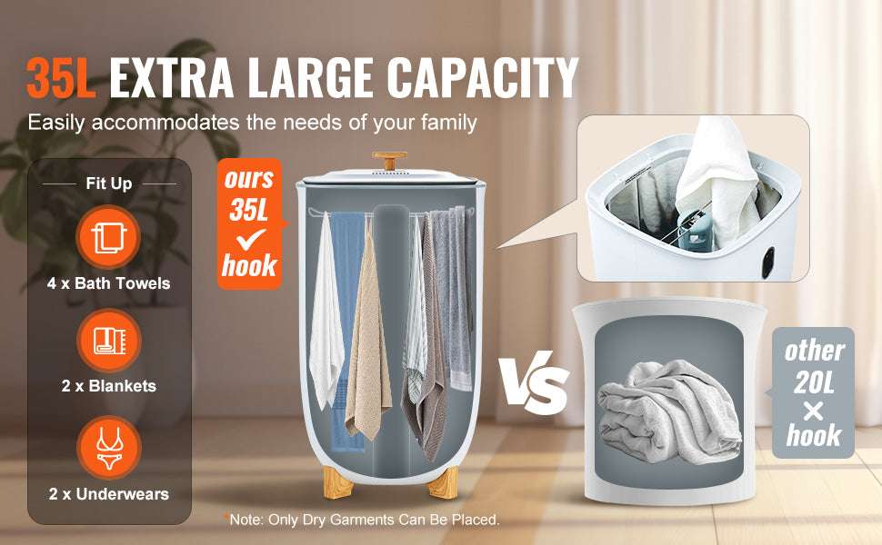 35L Towel Warmer Bucket with Fast Heating & Drying Modes-35L / CZECH REPUBLIC