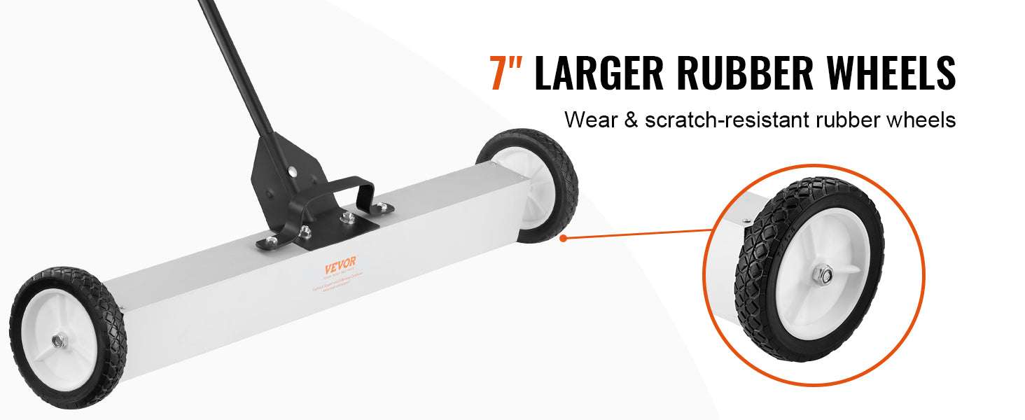 36" Rolling Magnetic Sweeper with Wheels & Adjustable Handle-23.6in 45lbs MAX / United States