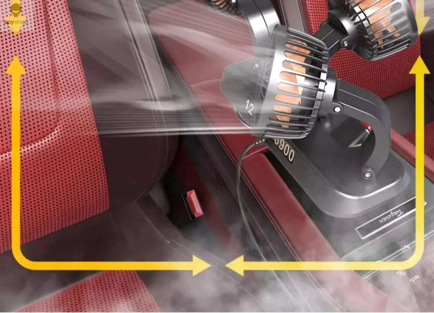 360° Adjustable Car Fan-3 Head 24V Car cigar