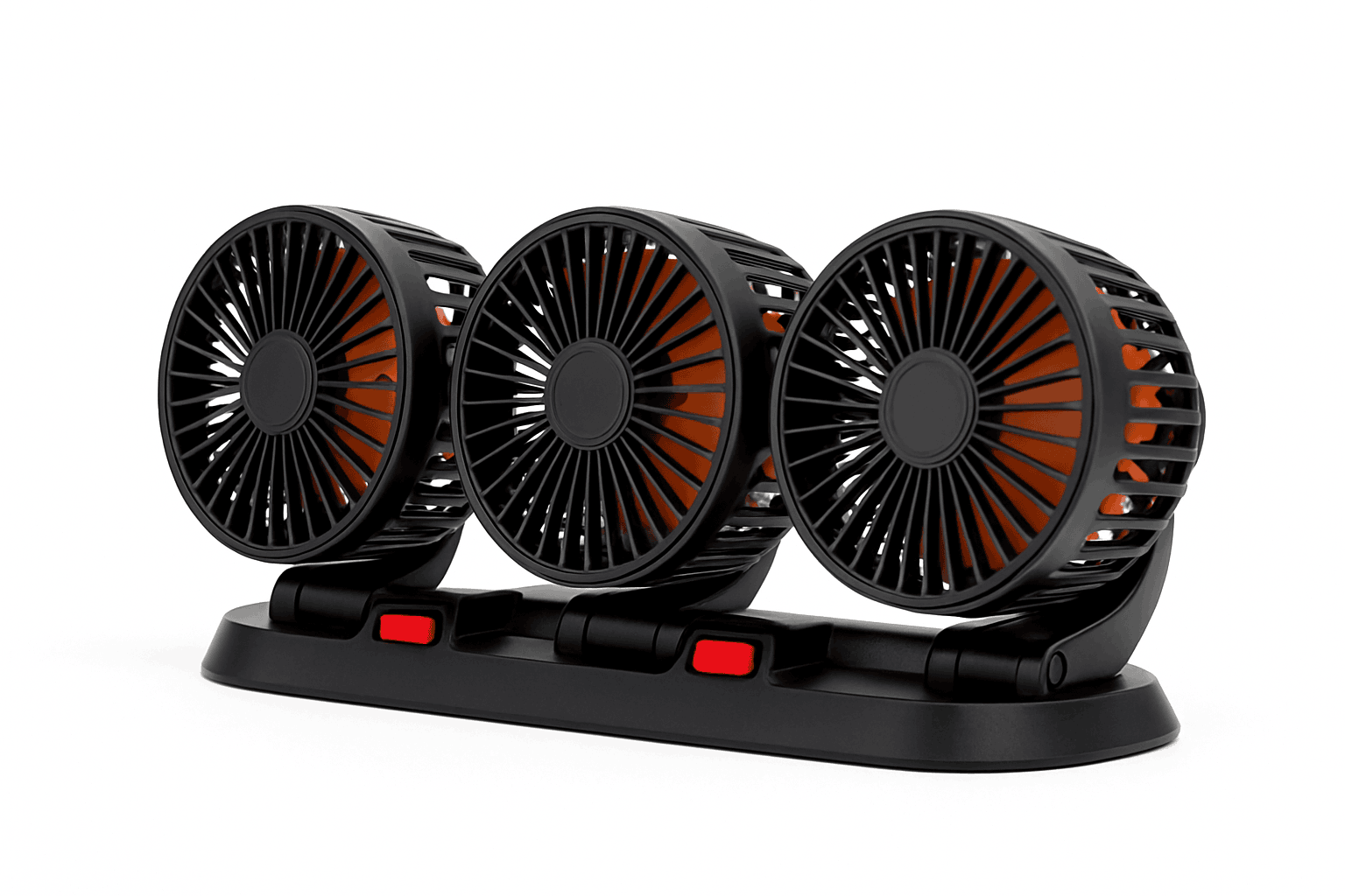 360° Adjustable Dual-Head Car Fan for Cooler Drives-3 Head 24V Car cigar