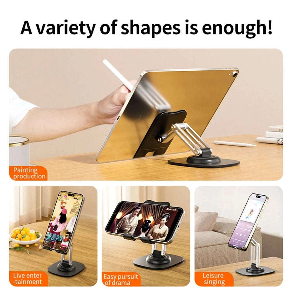 360° Adjustable Tablet & Phone Stand with Foldable Arm-United States