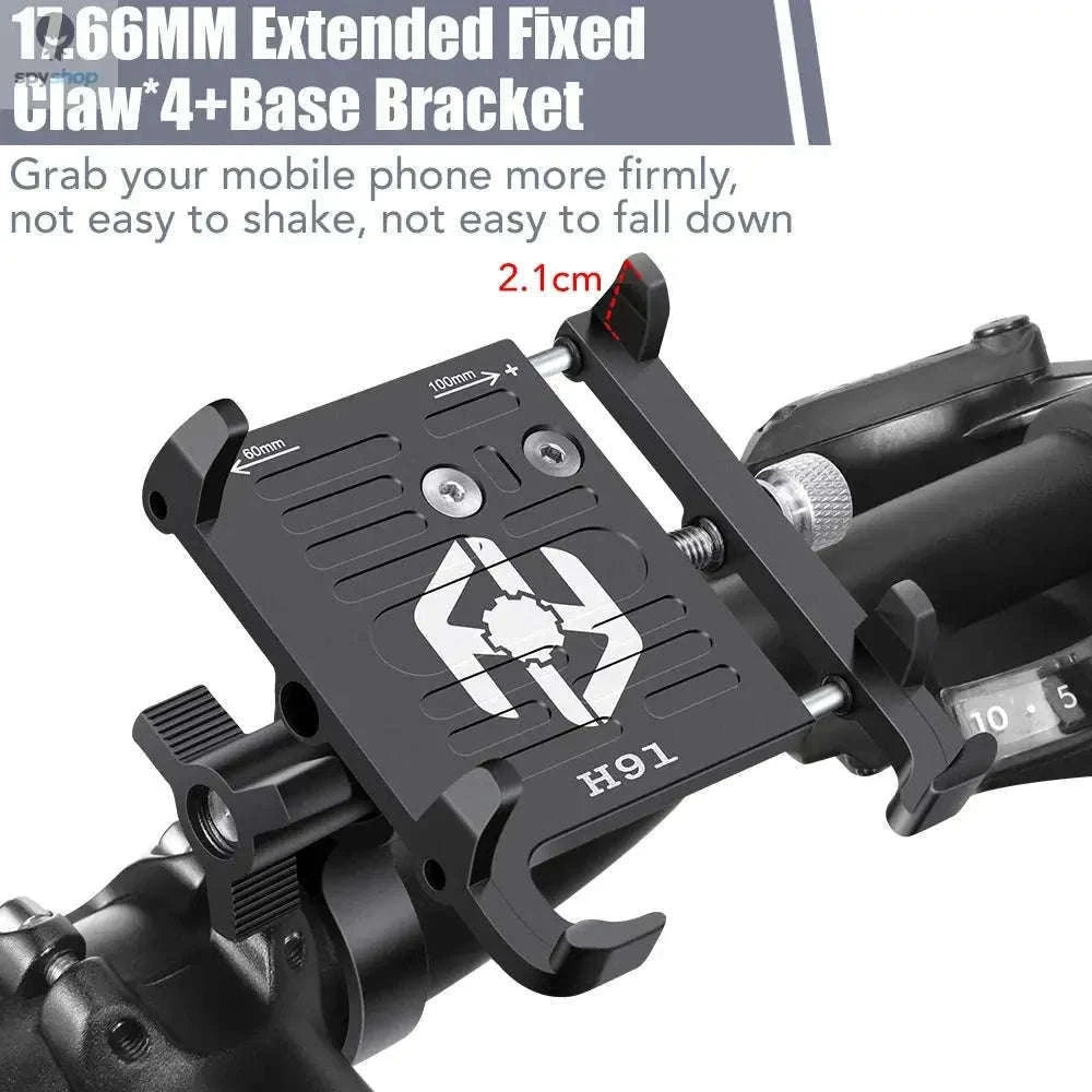 360° Aluminum Bike Phone Holder with Secure Mechanical Lock-HOL240