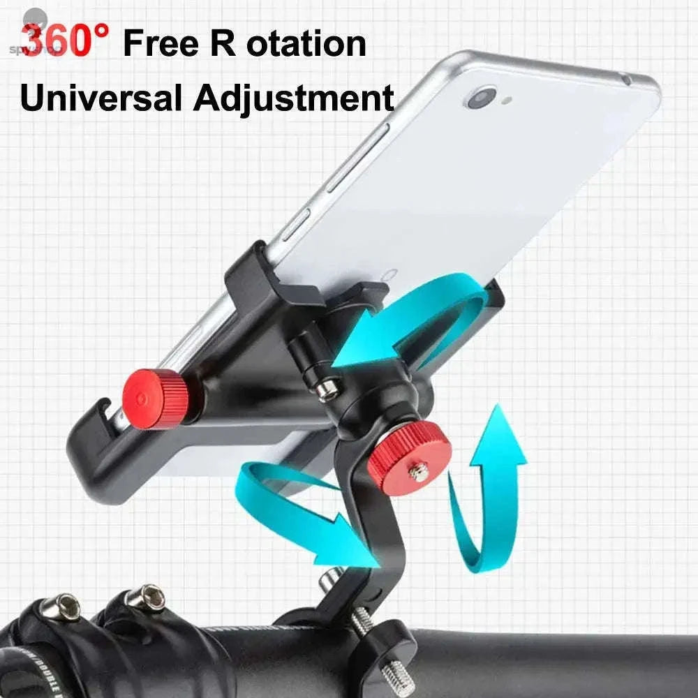 360° Aluminum Bike Phone Holder with Secure Mechanical Lock-HOL240