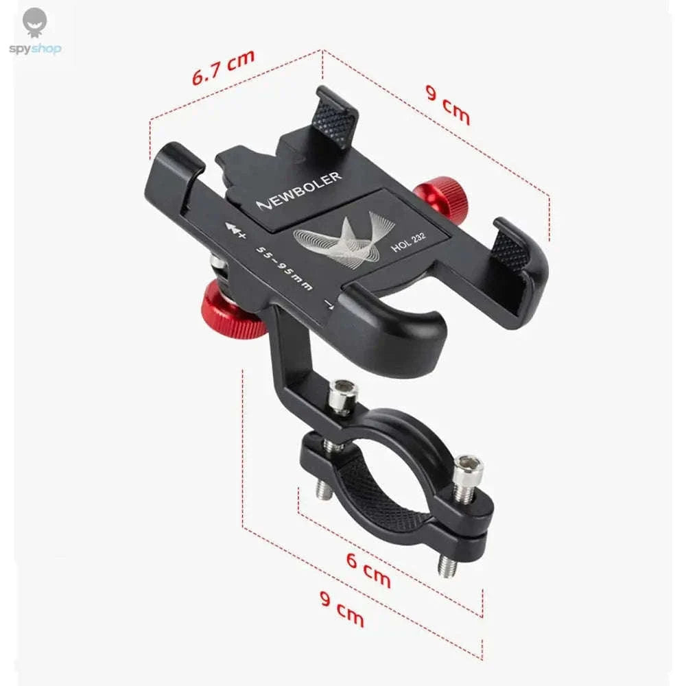 360° Aluminum Bike Phone Holder with Secure Mechanical Lock-HOL240