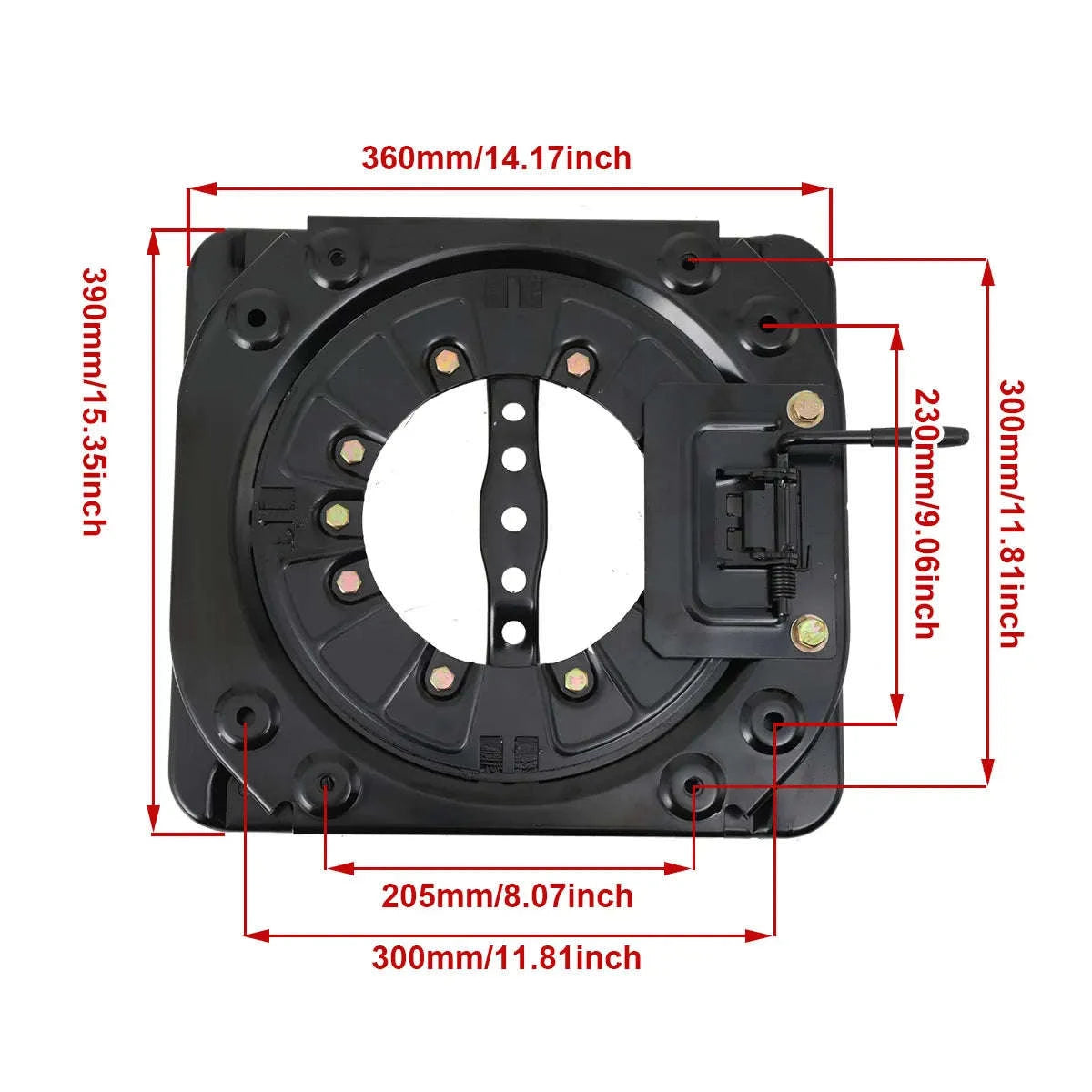 360 Degree Rotating Seat Swivel Base 130 kg for Campervan and RV-Germany