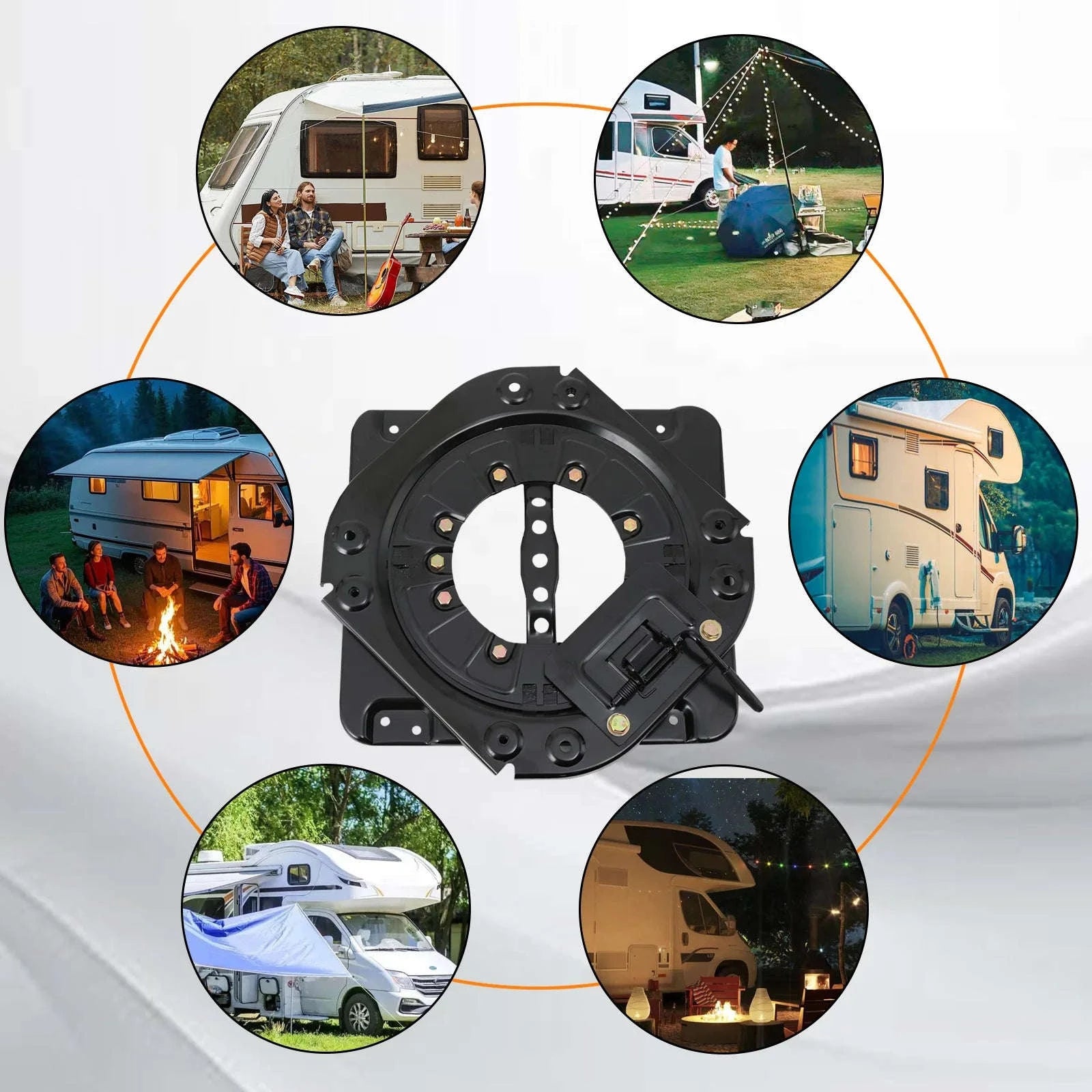 360 Degree Rotating Seat Swivel Base 130 kg for Campervan and RV-Germany