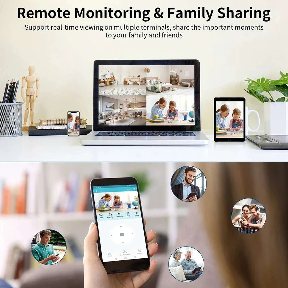 360° Indoor Security Camera with Color Night Vision & 2‑Way Audio-United States