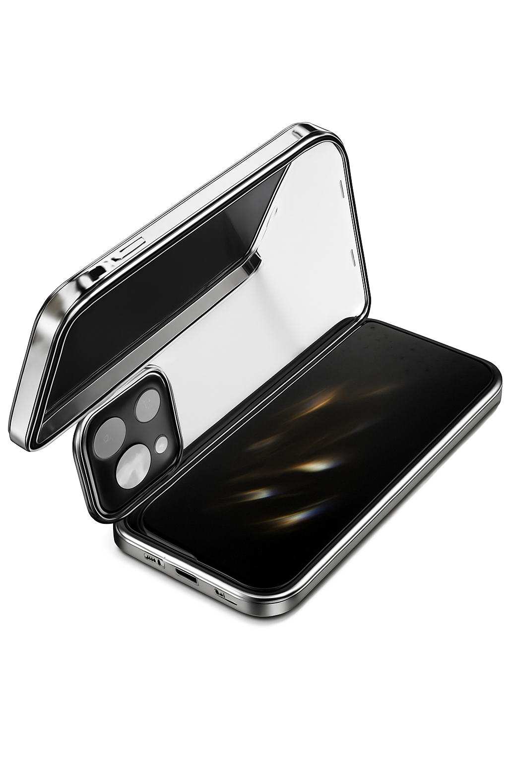 360° Privacy Magnetic Glass Case with Lens Protection for iPhone