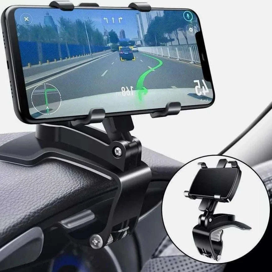 360° Rotatable Car Phone Holder Clip with Adjustable Mount-United States