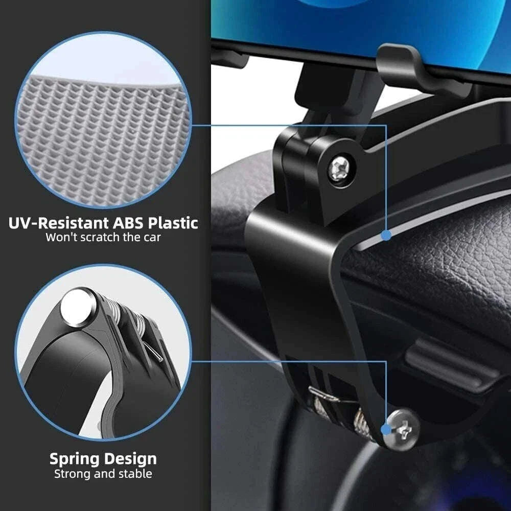 360° Rotatable Car Phone Holder Clip with Adjustable Mount-United States