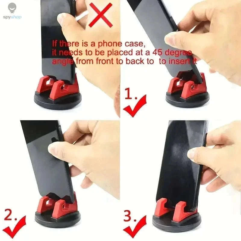 360° Rotatable Car Phone Holder for Easy Hands-Free Driving-Red