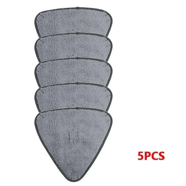 360 Rotatable Triangle Mop with Extendable Handle-Blue 5 pcs cloth