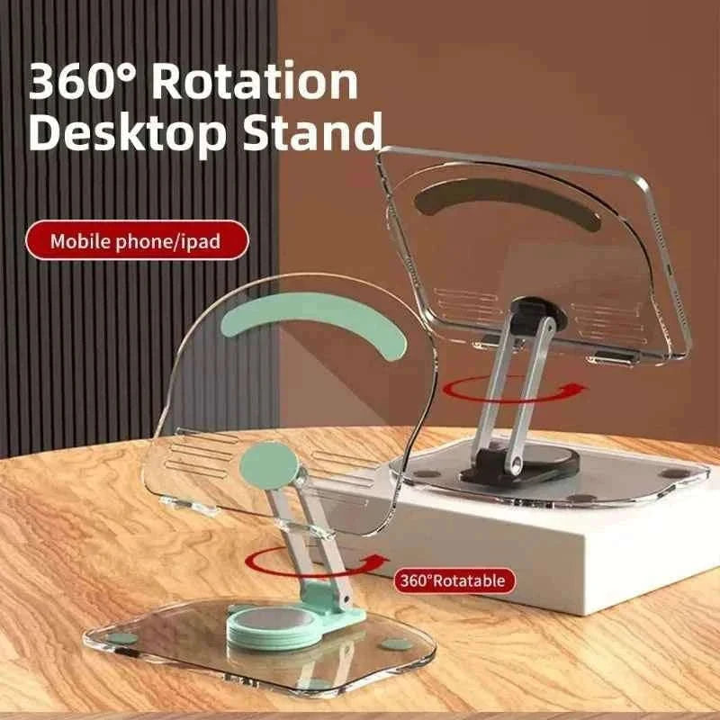 360° Rotating Adjustable Folding Tablet Stand for 4.7-13 Inch Devices-white