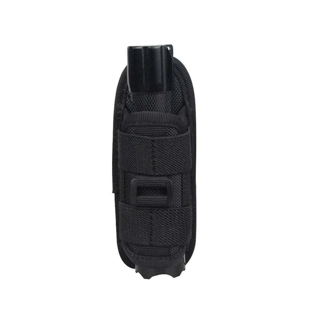 360° Rotating Flashlight Pouch Belt Holster Nylon Torch Holder-