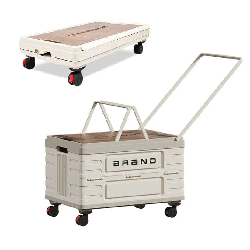 360° Rotating Foldable Storage Cart with Silent Locking Wheels-United States