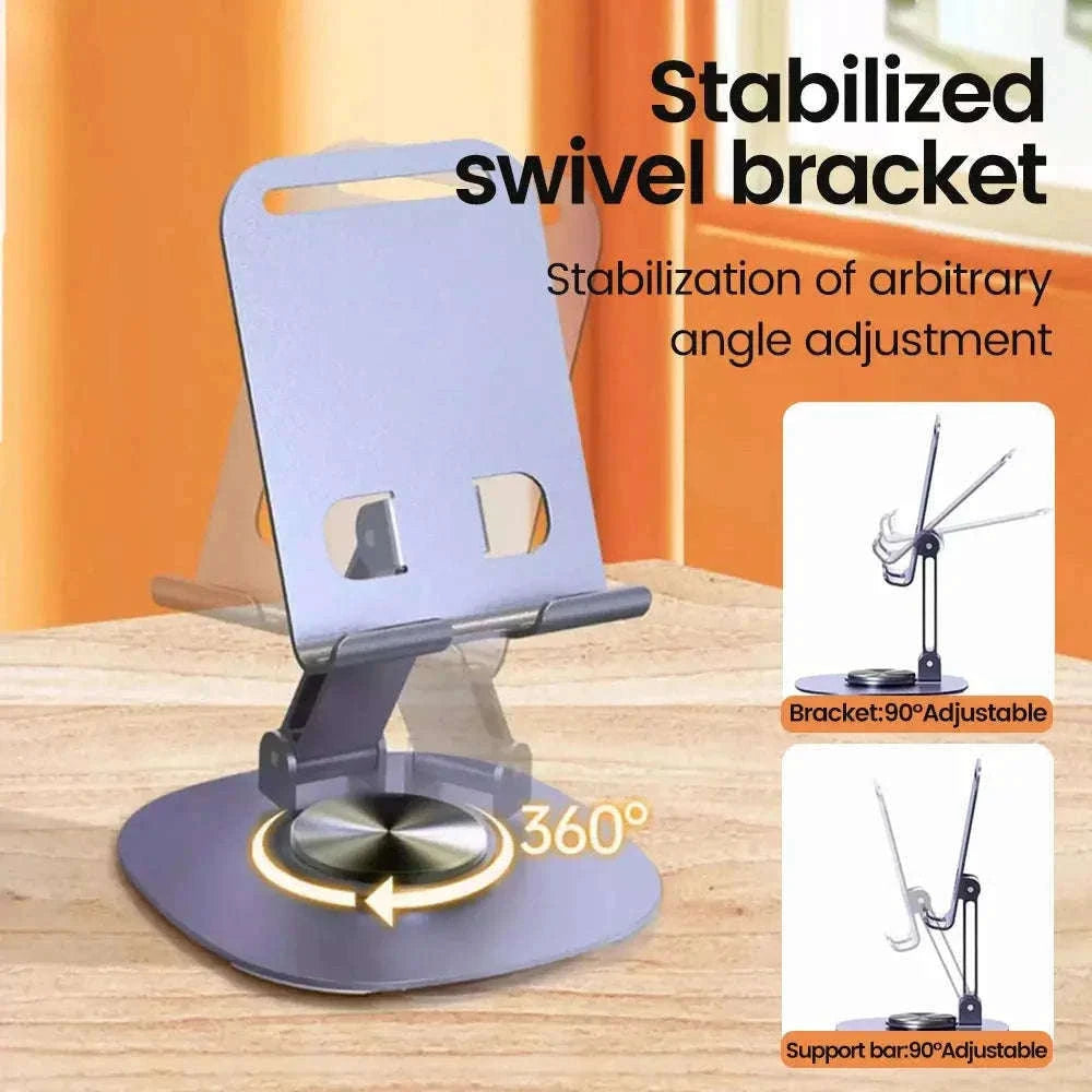 360° Rotating Phone Stand for Phones and Tablets-gray