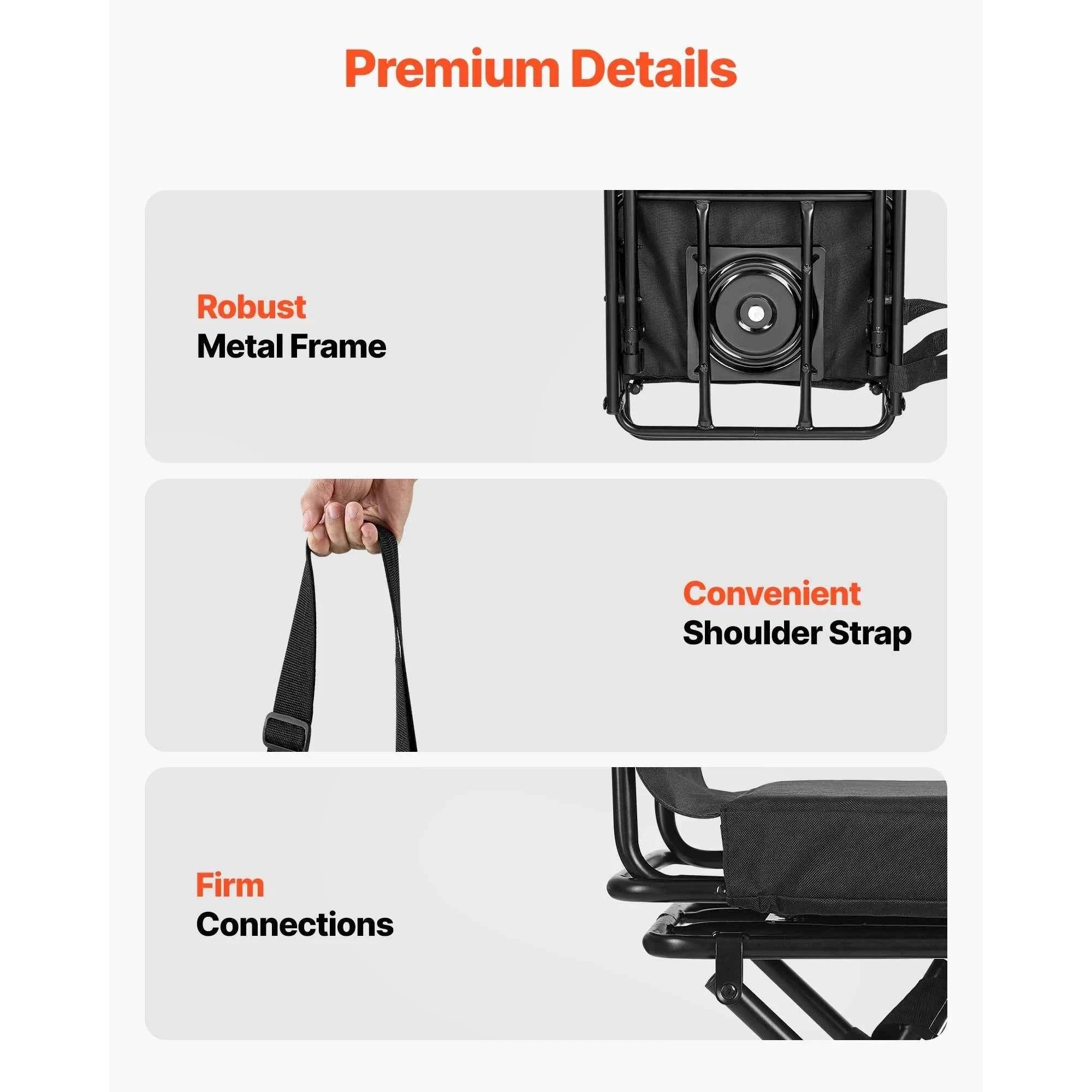 360° Silent Swivel Foldable Hunting Chair with Adjustable Shoulder Straps-300 lbs / United States