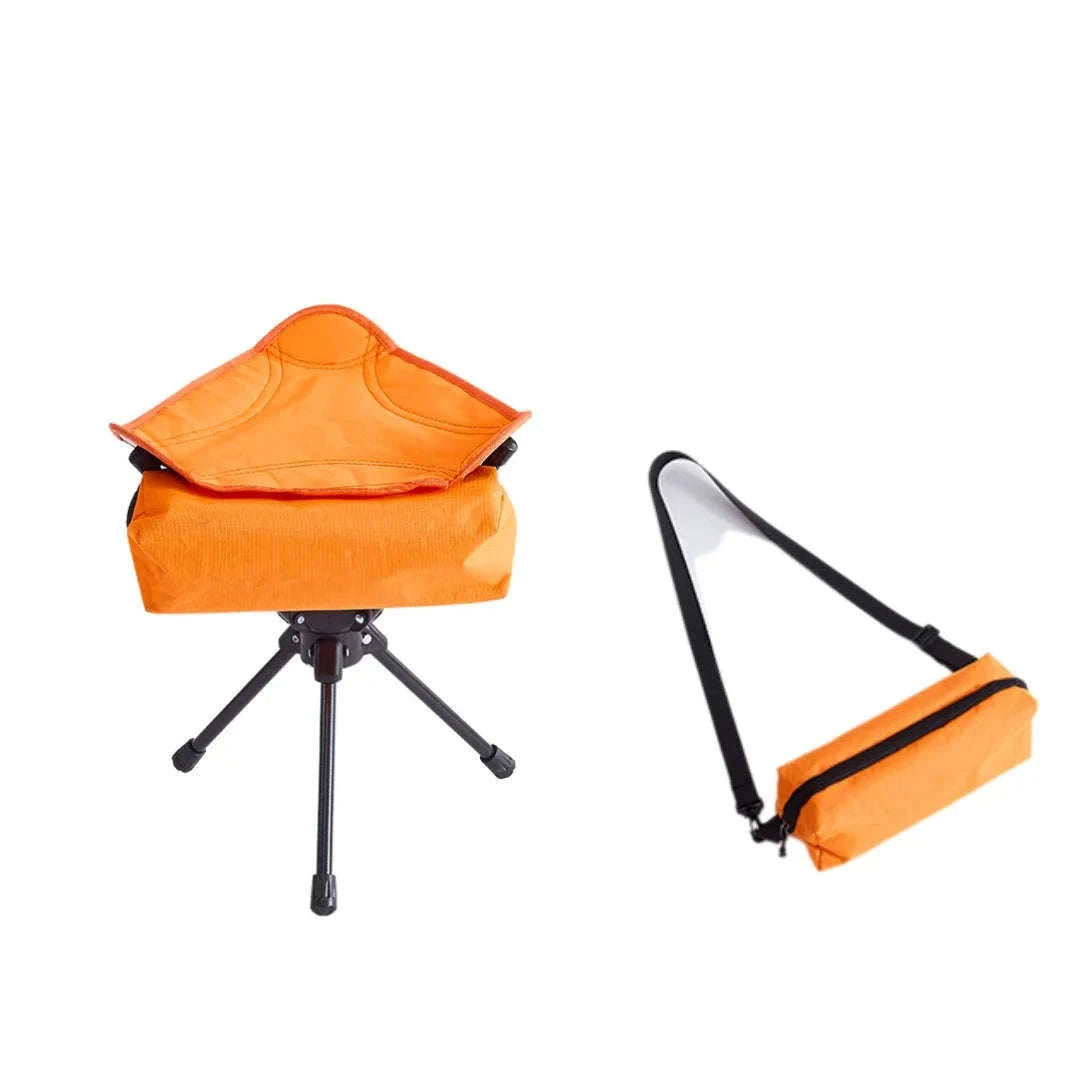 360° Swivel Camping Stool for Hiking, Fishing and Travel-Green