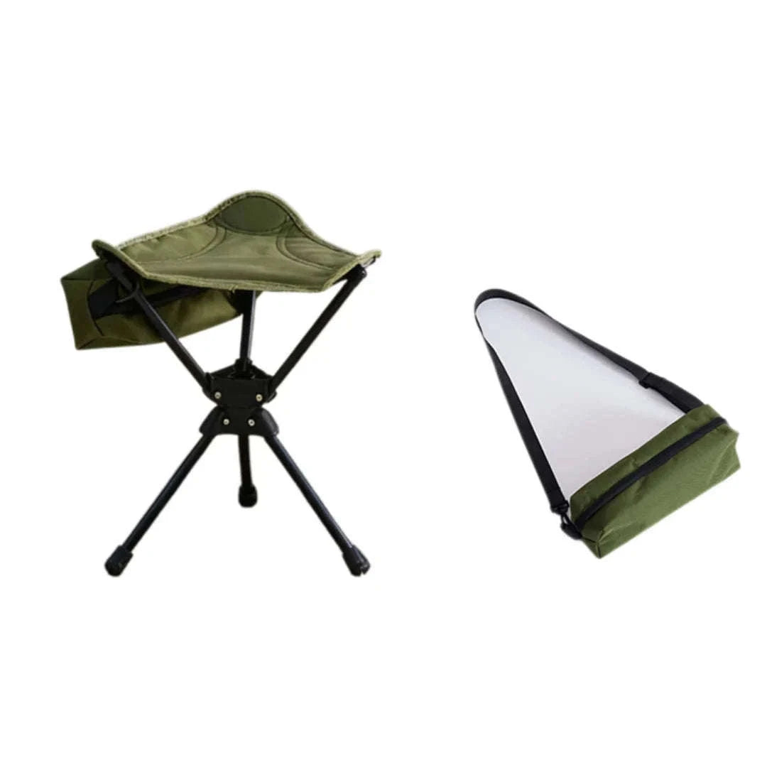 360° Swivel Camping Stool for Hiking, Fishing and Travel-Green