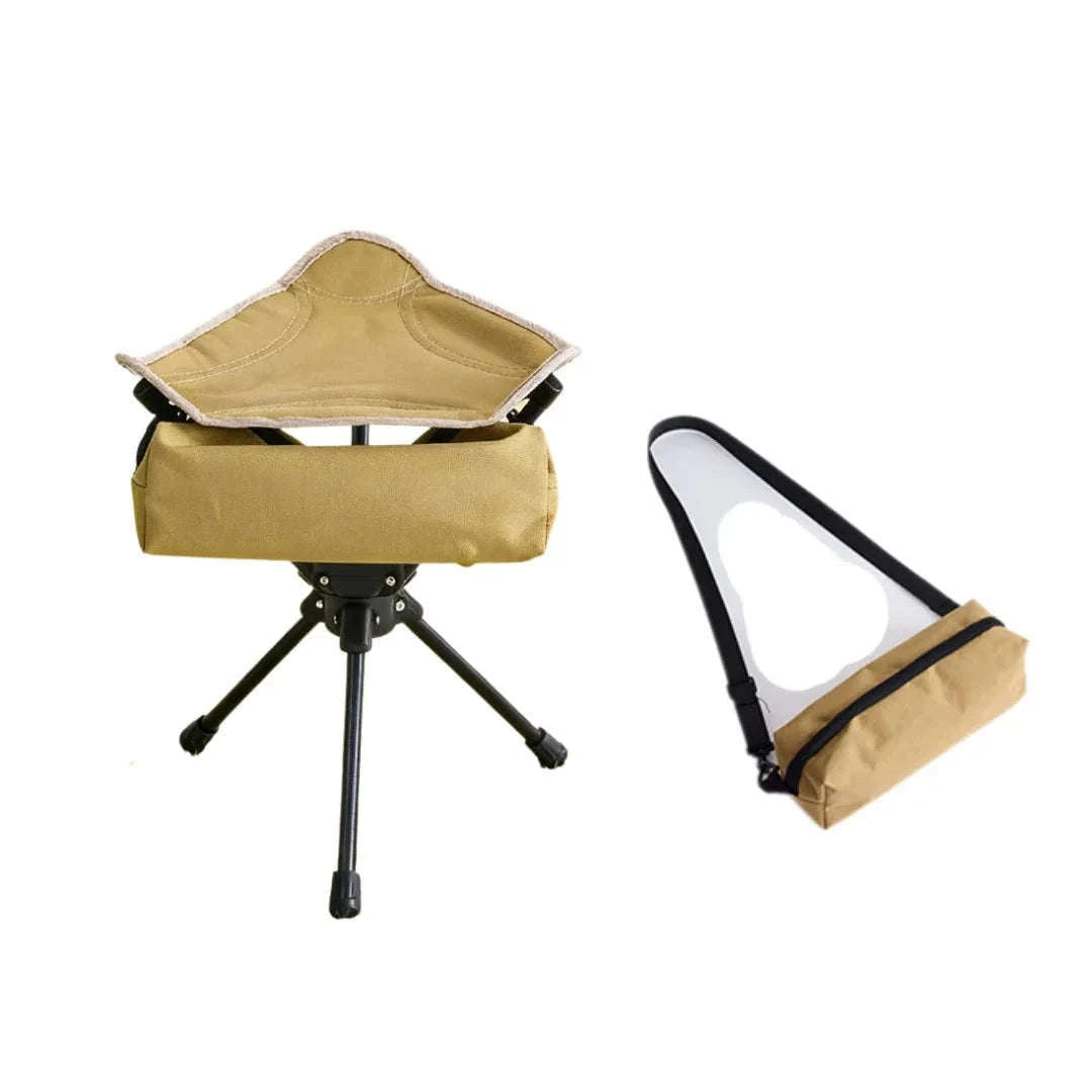 360° Swivel Camping Stool for Hiking, Fishing and Travel-Green