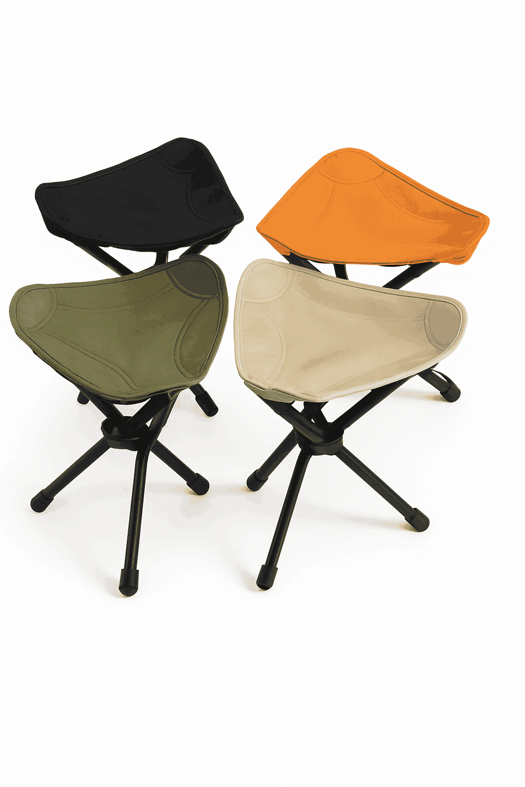 360° Swivel Camping Stool for Hiking, Fishing and Travel-Green