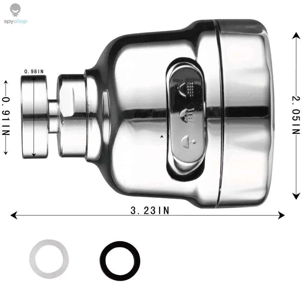 360° Swivel Kitchen Faucet Aerator with Dual-Mode Spray-Sliver