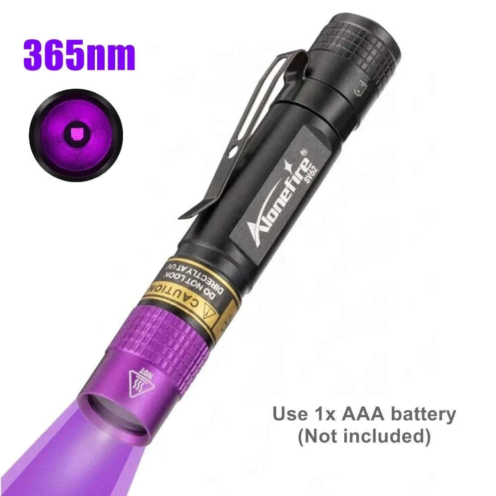 365/395nm UV Flashlight Mini Blacklight Detector-SV62 365NM